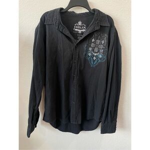 Y2K Mens Helix Button Down Shirt Size Xl
